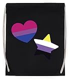 Photo Gallery enigmae bisessuale cuore non binario stella lgbt borsa in cotone sportivo da palestra con coulisse sport cotton black bag Photo Gallery enigmae bisessuale cuore non binario stella lgbt borsa in cotone sportivo da palestra con coulisse sport cotton black bag