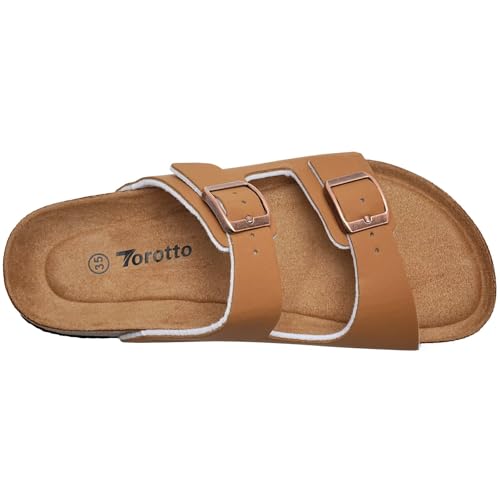 Image of Torotto Kids Sandals Boys Girls Slide Summer Non-slip Cork Glitter Toddler Slippers with Adjustable Straps for Indoor & Outdoor