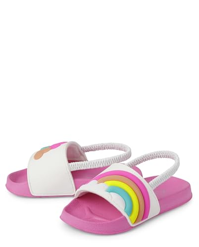 Image of The Children's Place Baby Girls' And Toddler Everyday Slide Sandals With Backstrap