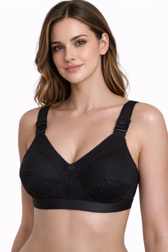 Image of Women Cotton Bra, Soft Breathable Non-Padded Everyday Comfort Bra