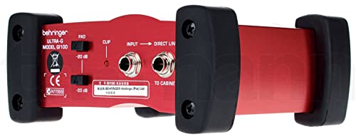 Behringer ULTRA-G GI100 Professionelle batterie-/phantomgespeiste DI-Box mit Gitarren-Lautsprecher-Emulation