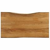 vidaXL Tischplatte mit Baumkante 110x60x2,5 cm Massivholz Mango