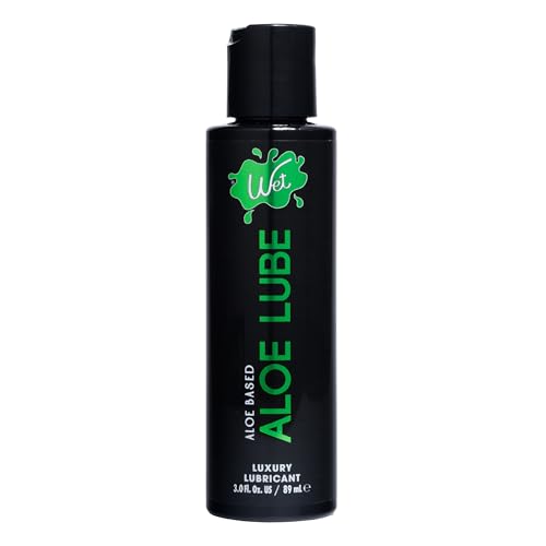 Wet Organics Lubricant, High Quality Aloe Based All Natural Organic Non-Sticky Long Lasting Lube Travel Size 1 fl. oz/ 30mL