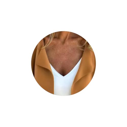 Women's 3/4 Sleeve Cropped Cardigan Casual Faux Suede Lapel Open Front Coats Loose Solid Color Cardigans for Women Trendy3