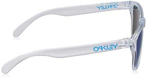 Oakley Youth Oj9006 Frogskins Xs Square Sunglasses, Polished Clear/Prizm Sapphire, 53 Mm #TOP2