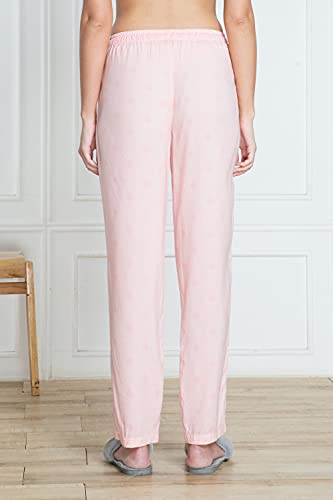Image of Van Heusen Women's Printed Lounge Pants | Drawstrings & Side Pockets | Ultra Soft Fabric | Relaxed Fit | At home pyjamas | Everyday Comfort | Printed | Style 55306 | Available in Pack of 1 & 2
