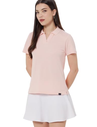 Image of Amazon Brand - Symbol Women Casual Polo T-Shirt | V-Neck | Regular Fit | Short Sleeve