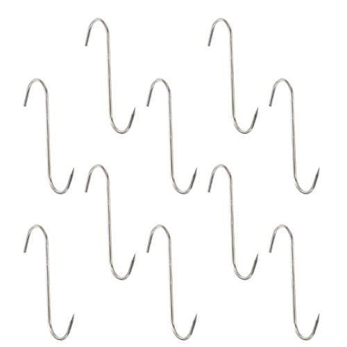 Alipis 10pezzi Ganci s Acciaio Inossidabile Per Per Affumicatura e Stoccaggio Di Bacon e Ganci Multifunzionali Per Cucina e Barbecue