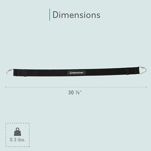 Image of Balanced Body Metro IQ Reformer Foot Strap, Cotton Pilates Machine Attachment, Shoe or Foot Holder, Extra Long, 30.5 Inches