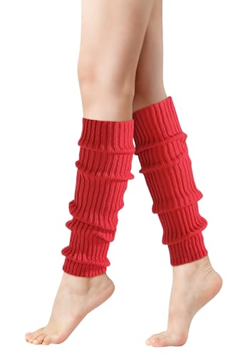 Image of Pleneal Leg Warmers for Women 80s Y2k, Ribbed Knit Long Socks LegWarmer