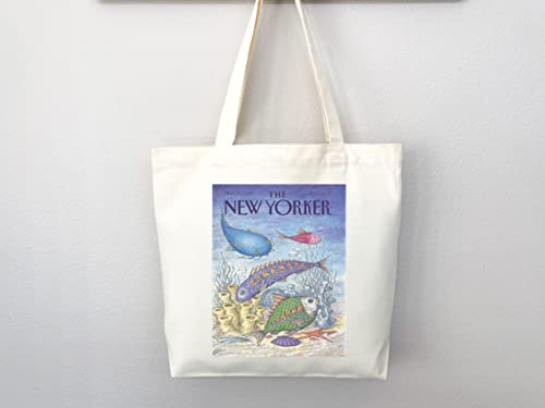 Bolso tote New Yorker con arte y pouch a juego miniatura 3