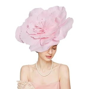 Gionforsy Fascinators Hat Flower Tea Party Hats for Women Feather Kentucky Derby Hat for Wedding