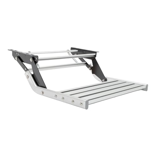 Marchepied camping-car pliable alu rétractable manuel pour caravane
