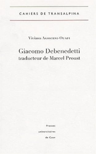 Giacomo Debenedetti traducteur de Marcel Proust