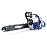 JUBATEC 58cc Petrol Chainsaw 2-Stroke Engine 20 Inch Bar Gas Powered Chain Saw for Wood Cutting Tree Trimming Farm Garden Use