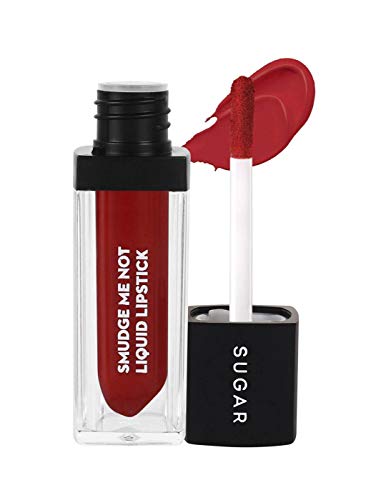 Image of SUGAR Cosmetics Smudge Me Not Liquid Lipsticks for Women | Transferproof & Waterproof | Lasts 12+ Hours | Matte Lipstick | 4.5ml - 46 Rad Red (Orange Toned Red)