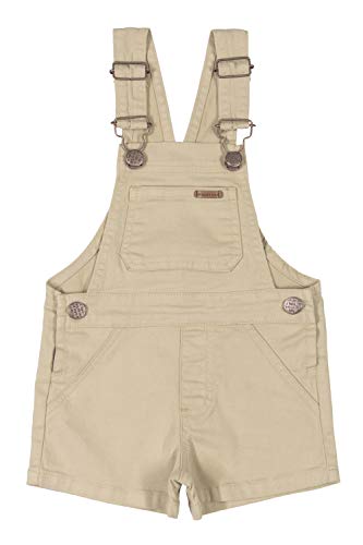 Jardineira Infantil em Sarja Up Baby Masculino, Bege, 01