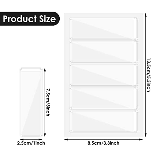 Prasacco 120 supporti trasparenti per etichette