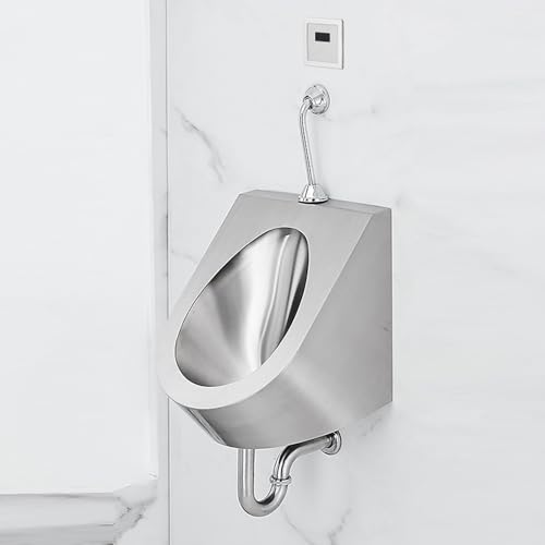 Urinoir 2 méthodes de drainage évacuation horizontale ou verticale inox