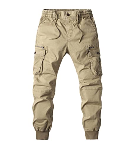 Pantalon tactique militaire homme kaki taille 36 ample cargo