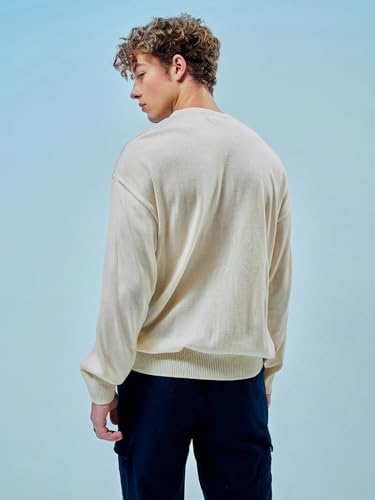 Image of Bewakoof Acrylic Men's Round Neck Sweater