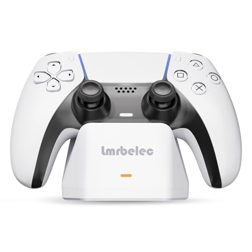 Lmrbelec PS5 Controller Charger Station, PS5 Controller Stand Holder Accessories Fast Charging...