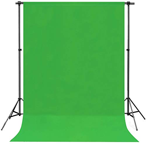 AIIKES 5X7FT Green Backdrop Cloth Photographic Cutout Portrait Screen Backdrops Green Cloth Backdrop for Video and TV Foldable Muslin Background for Video and Video
