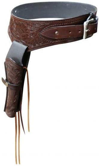 Showman 22 Caliber Tooled Leather Western Gun Holster & Belt