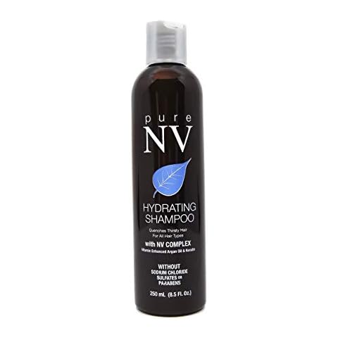 Pure NV Hydrating Shampoo For Ultimate Hydration, Softness & Shine, Made From Natural Vitamins & Minerals, Keratin, Collagen & Argan Oil Infused To Repair, Restore & Strengthen 8.5 Oz. Cover
