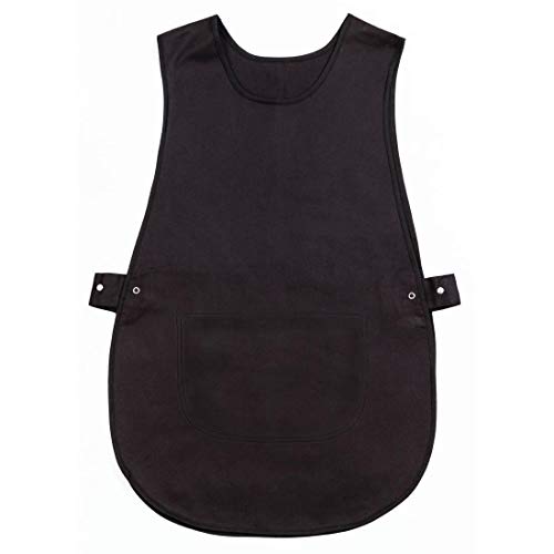 Tabardo con bolsillo negro B046 para evitar manchas de grasa en ropa 2