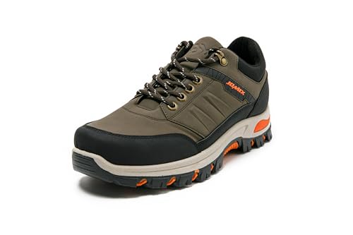 JOMIX Scarpe Uomo Trekking Scarpe da Montagna Antiscivolo e Ammortizzanti Traspiranti e Leggere per Arrampicata e Alpinismo all'Aperto MOS255036 (Marrone,43)