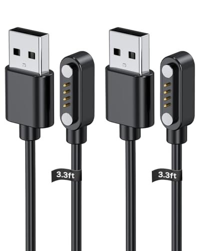 [2-Pack] Charger Cable Compatible with PLAUD Note/Plaud Note Pro AI, 3.3FT 4 Pin Replacement Magnetic USB Charging Cable for PLAUD Note/pro Voice Recorder