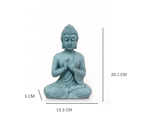 Image of Fish Aquarium Buddha Statue Ancient Meditating Buddah Figurine Fish Tank Buda Decoration
