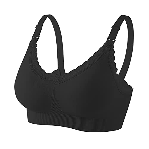 Soutien-gorge push-up quotidien d'allaitement noir L anti-irritations