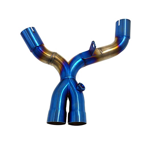 BAKRAS Exhaust Pipes Mid Tube Motorcycle Modified Stainless Steel Exhaust Muffler Front Pipe Tube Full System For Kawasaki For Z1000 2010-2016 (Color : For Z1000 Color A)