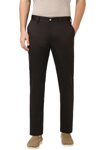 Image of Peter England Men's Regular Fit Mid Rise Pants