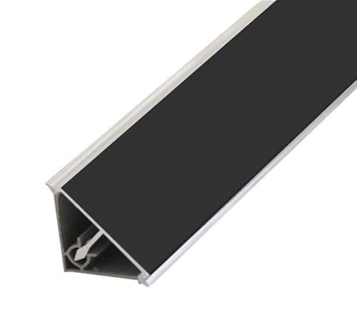 Evotrade Abschlussprofil aus PVC für Küchenarbeitsplatten – 2 Meter Länge | Farben zur Auswahl + Zubehör (2 Endkappen + 2 Eckverbindungen, schwarz) | Made in Italy