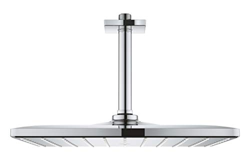 GROHE Ensemble douche de tête et bras plafonnier 142 mm, 1 jet Rainshower 310 Mono Cube 26566000 (Import Allemagne)
