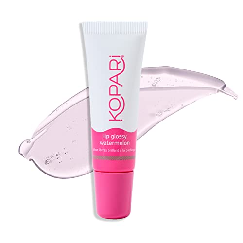 Kopari Coconut Lip Glossy Watermelon - Hydrating And Moisturizing Coconut Oil, Vitamin E And Shea Butter Lip Gloss With 100% Organic Coconut Oil, Non Gmo, Vegan Sulfate Free #TOP8