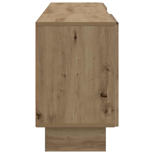 Table TV vintage en bois robuste supportant 60 kg avec grands rangements