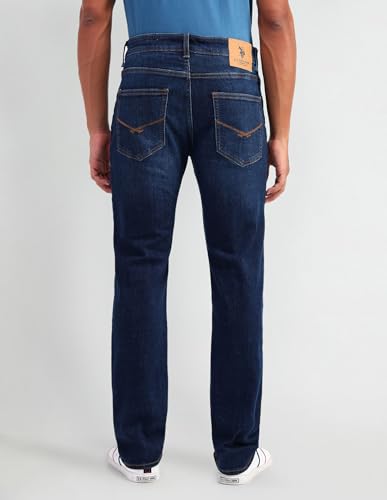 Image of Harold Slim Straight Fit Blue Jeans