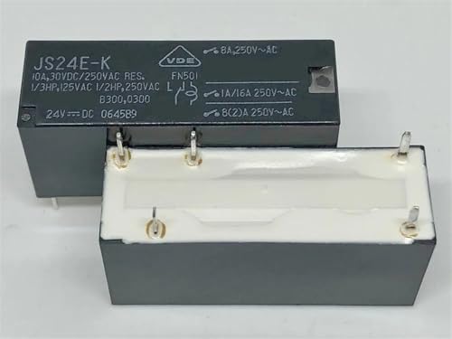Relé de 5 pines JS24E-K 118F-1C-24V-10A para placas impresas y proyectos de electrónica