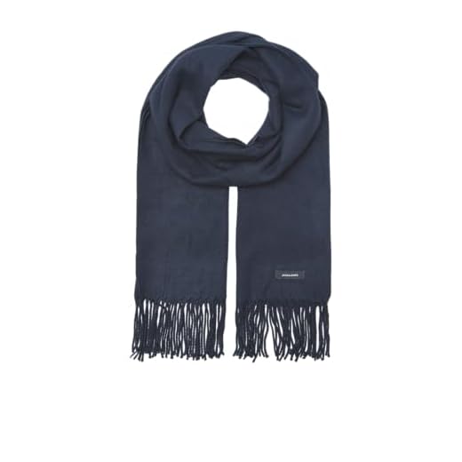 JACK & JONES Jacsolid Woven Scarf Noos, Bufanda Hombre, Azul (Navy Blazer Navy Blazer), Talla única