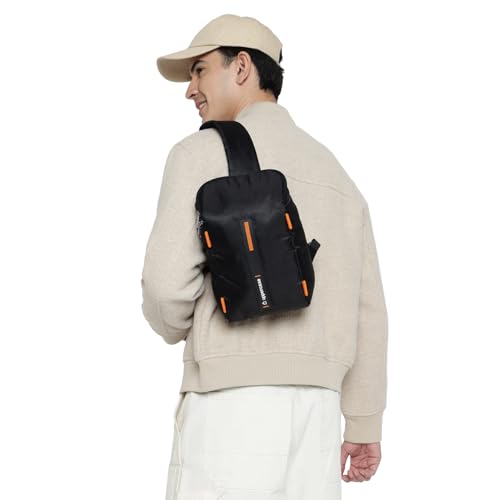 Image of uppercase Flux Sling Bag for Men & Women- Crossbody Sling Bag for Biking Travel, Outdoor Sports, Camping, Hiking | Waterproof Shoulder Bag with Adjustable Strap, Compartment and Zipper Pockets
