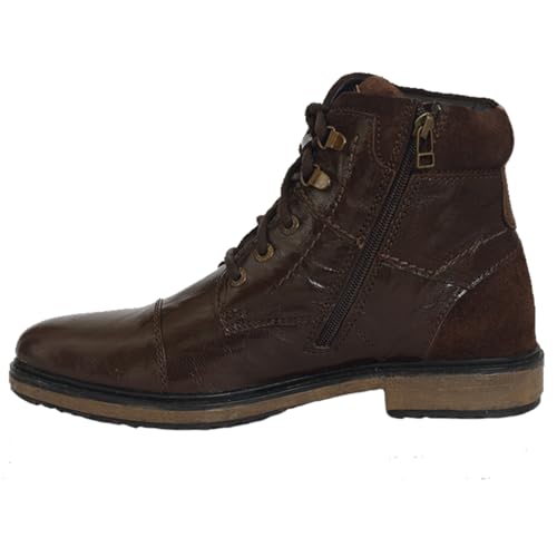 Image of Allen Cooper Genuine Leather Crumbled Comfortable Boots For Men