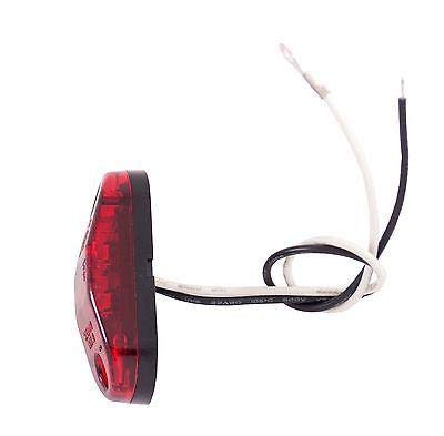Luz LED Ovalada Rojo y Ámbar 2.5" para Trailer y Camión 4Pzs miniatura 4