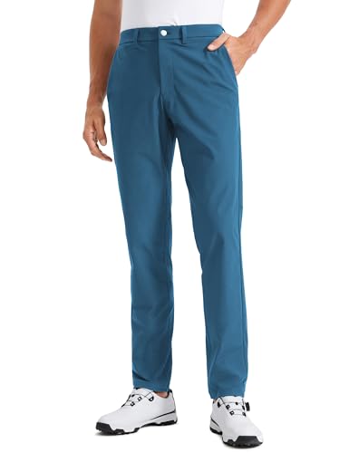 Image of CRZ YOGA All Day Comfy Golf Pants 28 inch /30 inch /32 inch /34 inch /36 inch | Decent Stretch, Wrinkle-Resistant, Casual, Slightly Tapered Leg, Flat Front, Pockets, Trousers for Men