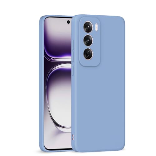 Image of Outlouders Back Cover for Oppo Reno 12 Pro 5G | Camera Protection | Durable Soft Matte Silicone Bumper Case (Aqua Blue)