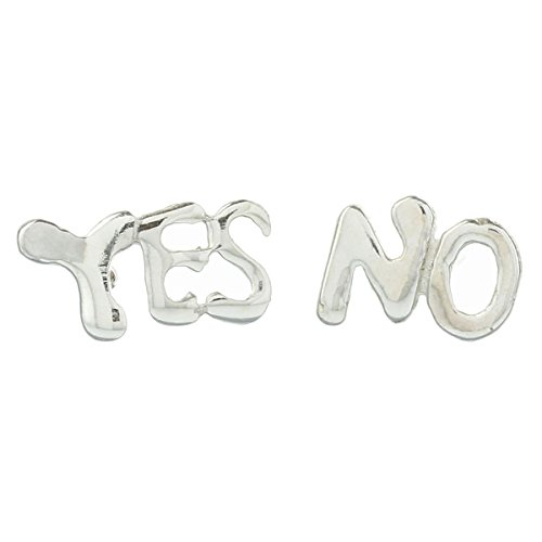 So Chic Joyas - Pendientes Yes No Plata 925 - Sí No