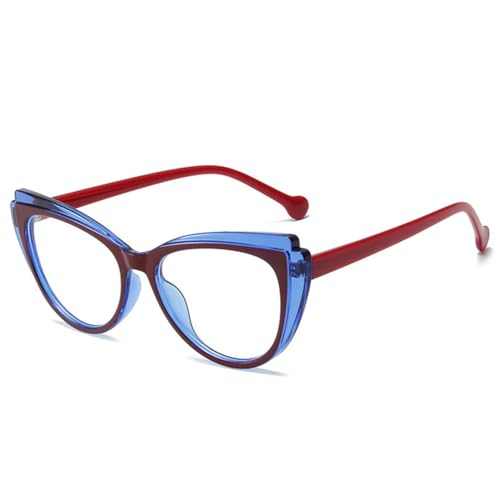 Gafas TR90 mujer ojo de gato montura ligera bicolor cómoda